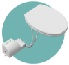 Picture of JonEvac® System For Your Home w/Elongated Closed-Front Toilet Seat